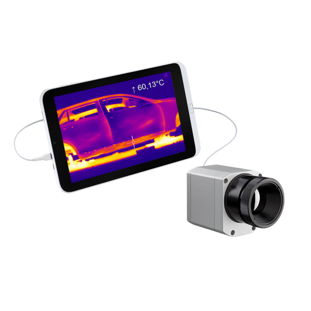 Optris PI 400i infrared camera with tablet