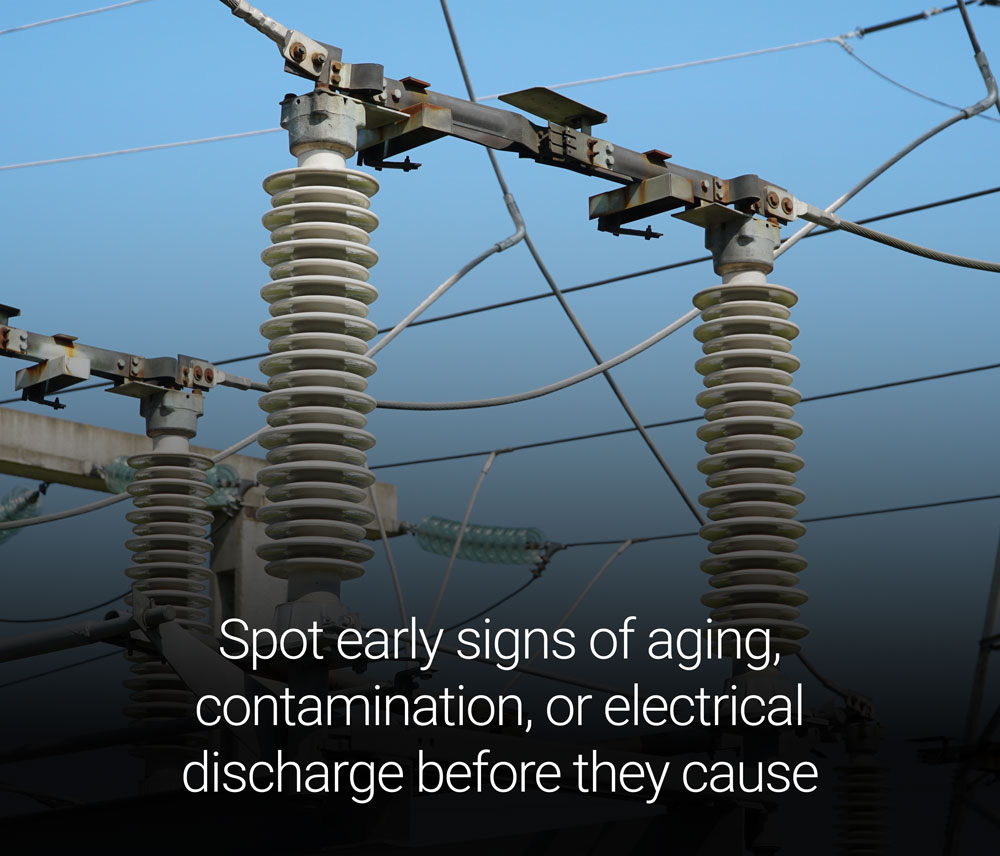 Bushings & Arrestors: Spot early signs of aging, contamination, or electrical discharge before they cause outages.